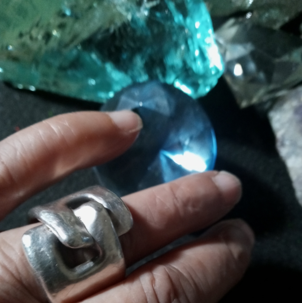 STERLING SILVER ART DECO RING - Picture 6 of 12